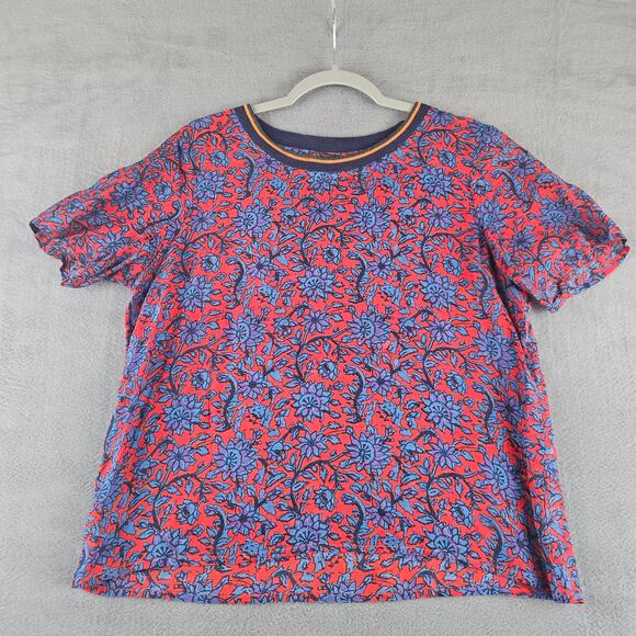Roller Rabbit Silk Cotton Blend Floral Shirt Size M - Picture 1 of 7